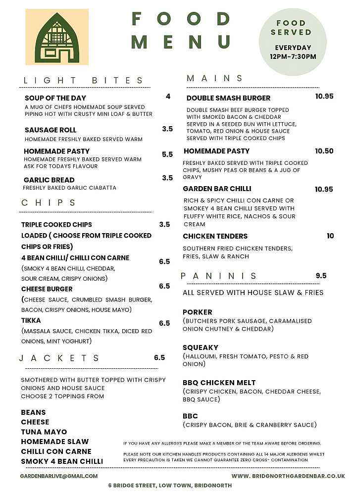 Autumn Menu 2026