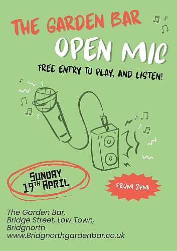 Open Mic at the Bridgnorth Garden Bar