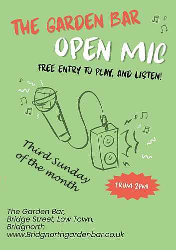 Open Mic at the Bridgnorth Garden Bar